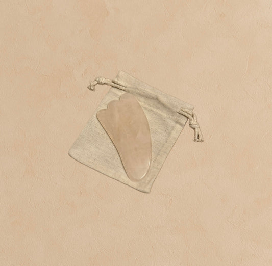 Pembe Kuvars Gua Sha Yüz Masaj Taşı - Melek Kanadı